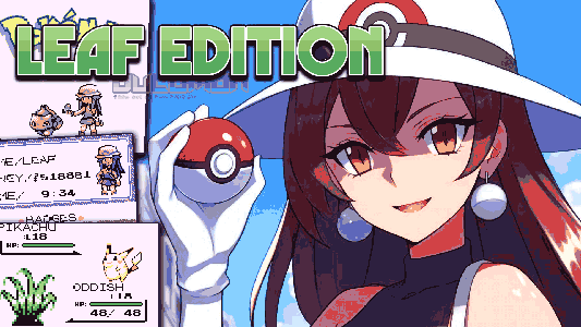 Pokemon Leaf Edition Cover is made by Ducumon